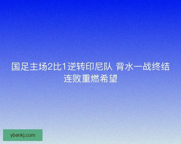 国足主场2比1逆转印尼队 背水一战终结连败重燃希望 国足主场2比1逆转印尼队 背水一战终结连败重燃希望